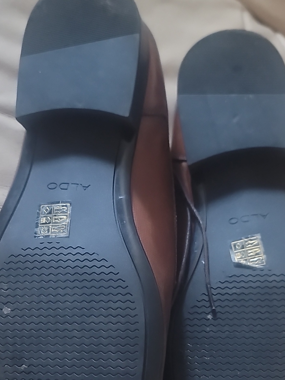 Aldo Brown Leather Derby Lace-Up Shoes - Picture 5 of 8